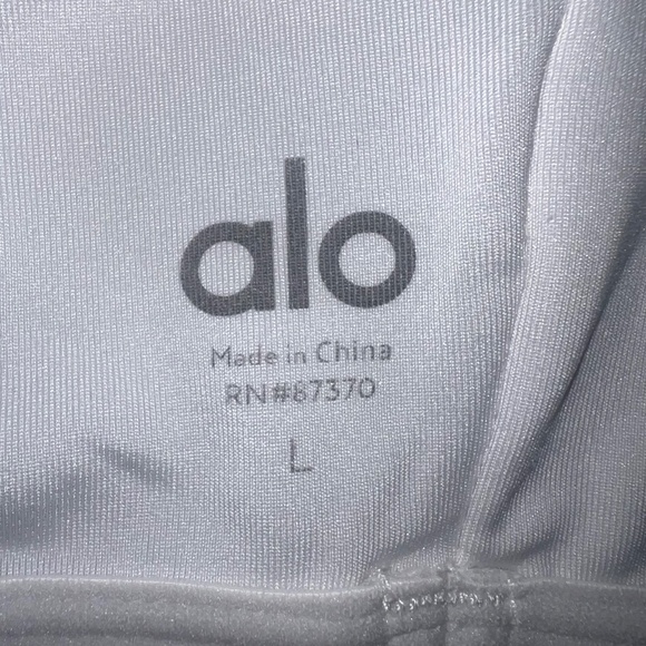 Alo Yoga Ribbed Cropped Dynamite Tank Open Back High Neck Size Large White - Picture 3 of 6